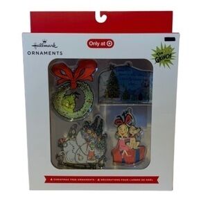 ❌❌NIB. Hallmark The Grinch Christmas Ornaments Set